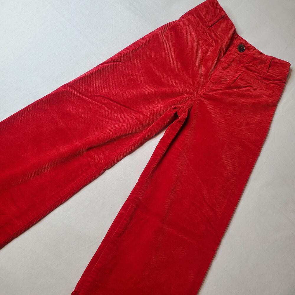 Maeve Anthropologie Women's Size 25 Colette Wide Leg Corduroy Pant Red